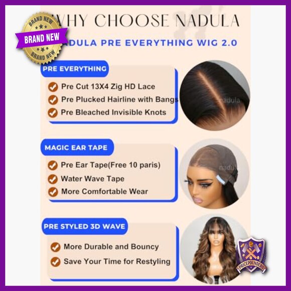 13x4 HD Lace Front Human Hair Wig, Glueless Body Wave with Bangs
